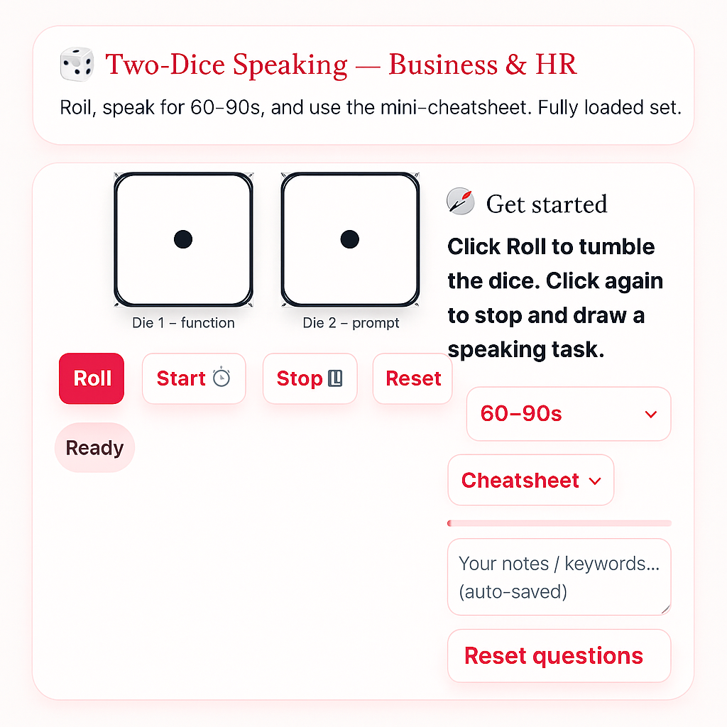 Dostęp 30 dni - Two-Dice Speaking